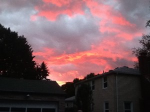 Sunset over my house