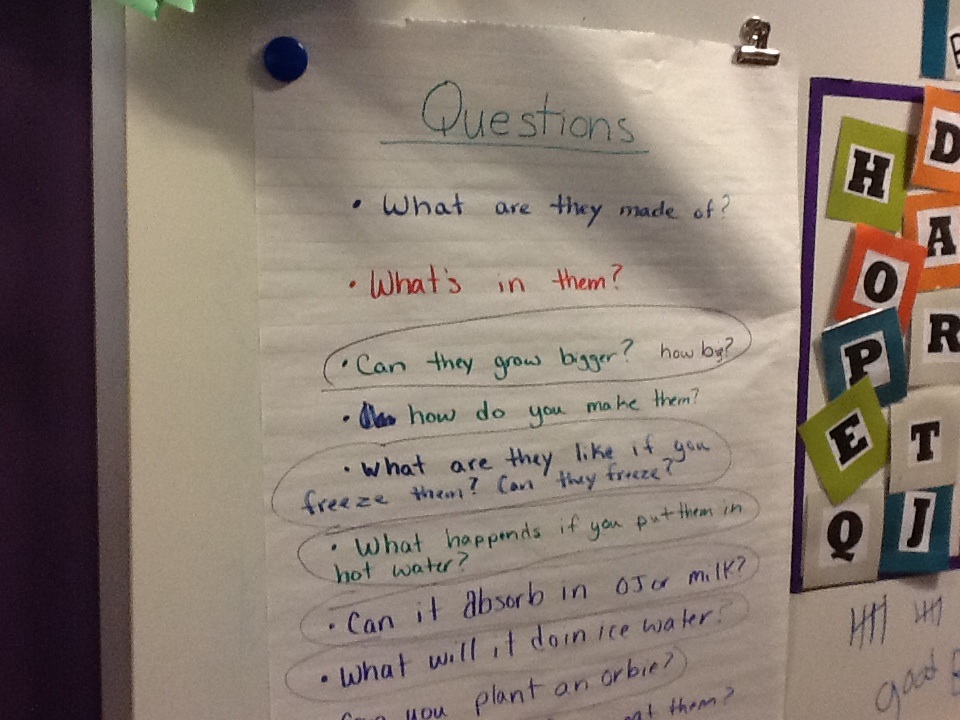Exploring testable questions with Orbeez » Girls STEM Club - A