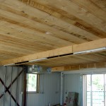 A nice contrast between the wood and the insulated wall panels