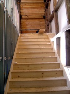 The stairs to the loft adjacent to the CMEE