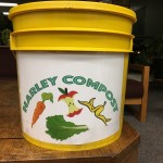 The new yellow compost buckets